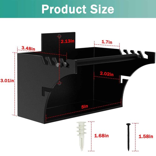 FOROIRON 4 Pack Universal Gun Magazine Storage Wall Mount Rack AR Mag Holder Wall Mount Display Mag Storage for All AR10, AR15, AK47, SKS, M4, Pistol Mags of All Calibers HD94-FW
