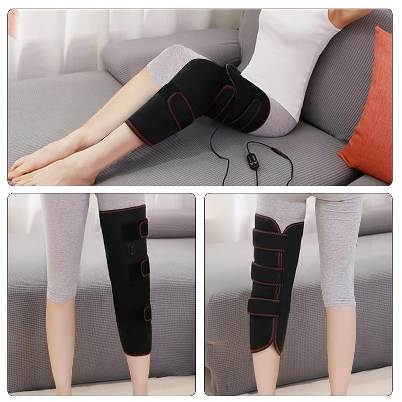 Heated Leg Warmer, Electric Heating Pad for Thigh & Knee & Calf Therapy Heated Knee Brace Calf Warmer for Better Circulation, Pain Relief, Adjustable Size