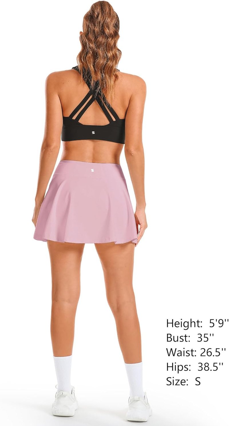 Women's High Waisted Tennis Golf Skirts with Pockets - Athletic Skorts for Sports & Running | Pickleball