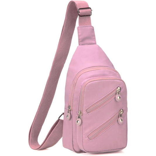 Crossbody Small Sling Backpack Sling Bag for Women, Chest Bag Daypack Fanny Packs Cross Body Bag for Hiking Traveling Outdoors - Lilac