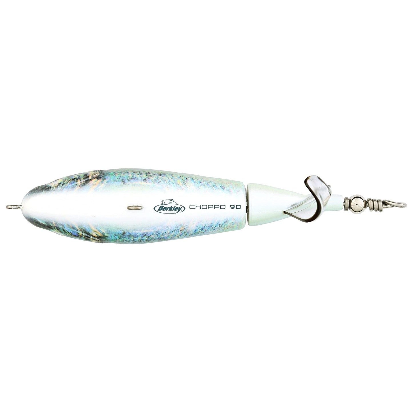 Berkley Choppo Topwater Fishing Lure, HD Blueback Herring, Size 75, Cupped Propeller Tail for Balance of Sound and Spray, Equipped with Sharp Fusion19™ Hook