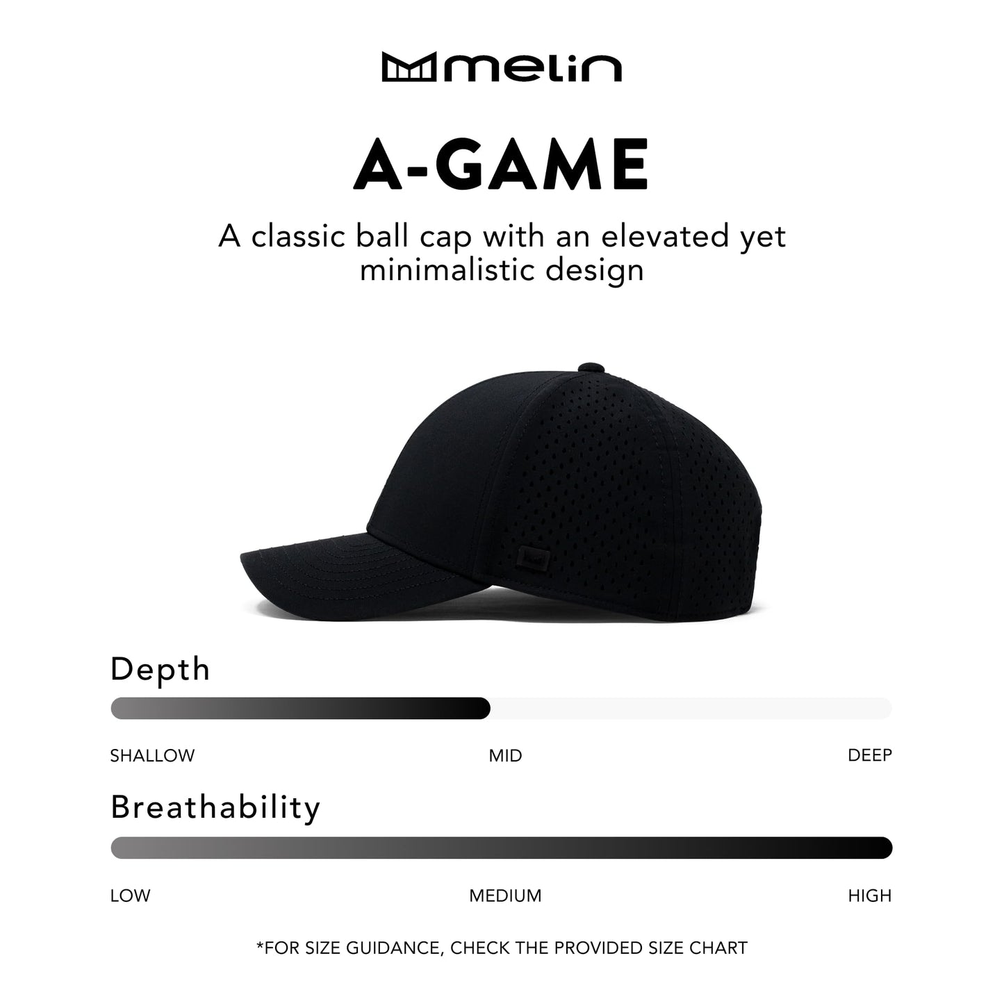 melin A-Game Icon Hydro, Canopy/Khaki, Performance Snapback Hat, Water-Resistant Baseball Cap for Men & Women, Medium-Large
