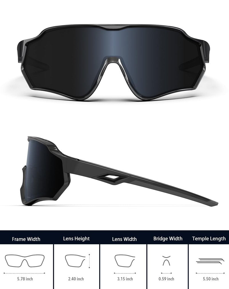 BEACOOL Polarized Sports Sunglasses for Men Women TR90 Cycling Running Baseball Golf Fishing Driving TAC Glasses UV400