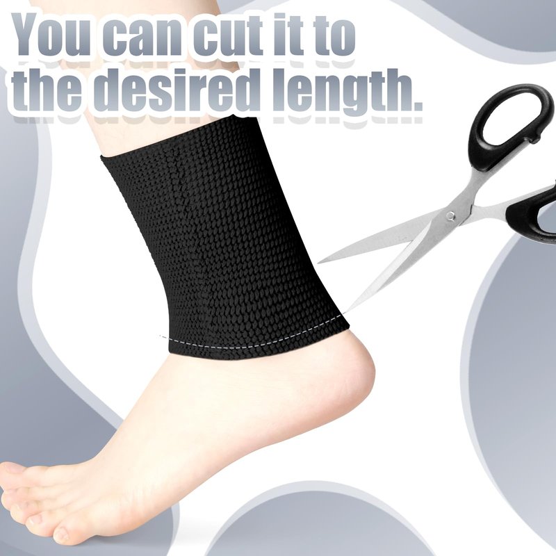 Zomiboo 2 Pcs Ankle Gel Sleeves Padded Socks Skateboard Accessories Ankle Pads Compression Sleeve Protector Brace for Skating Riding Ski Protection Foot Support Socks(Black)