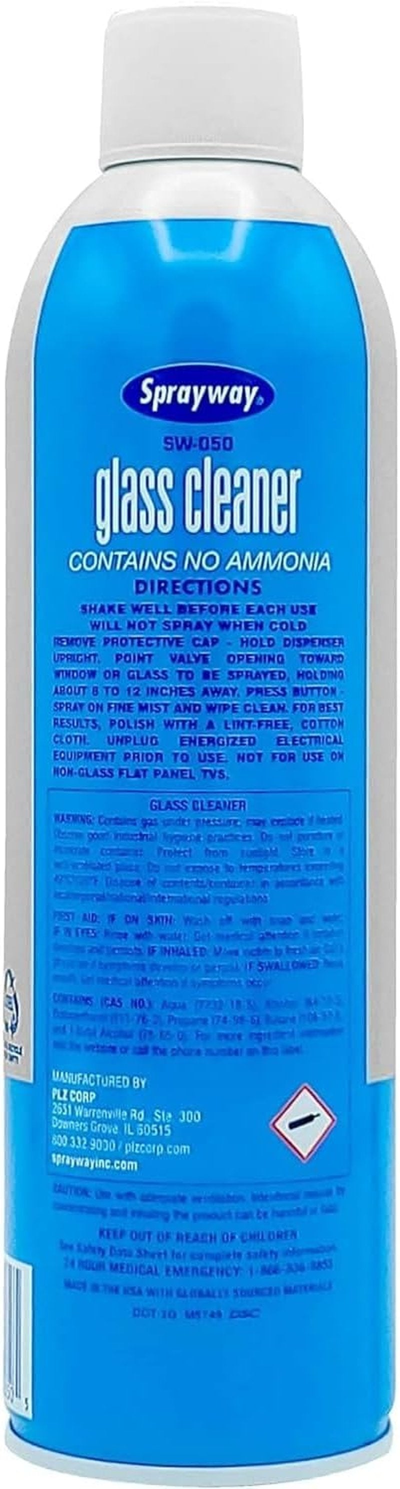 Sprayway Glass Cleaner - Streak-Free Foaming Spray for Home & Auto | 19 oz. (Pack of 12)