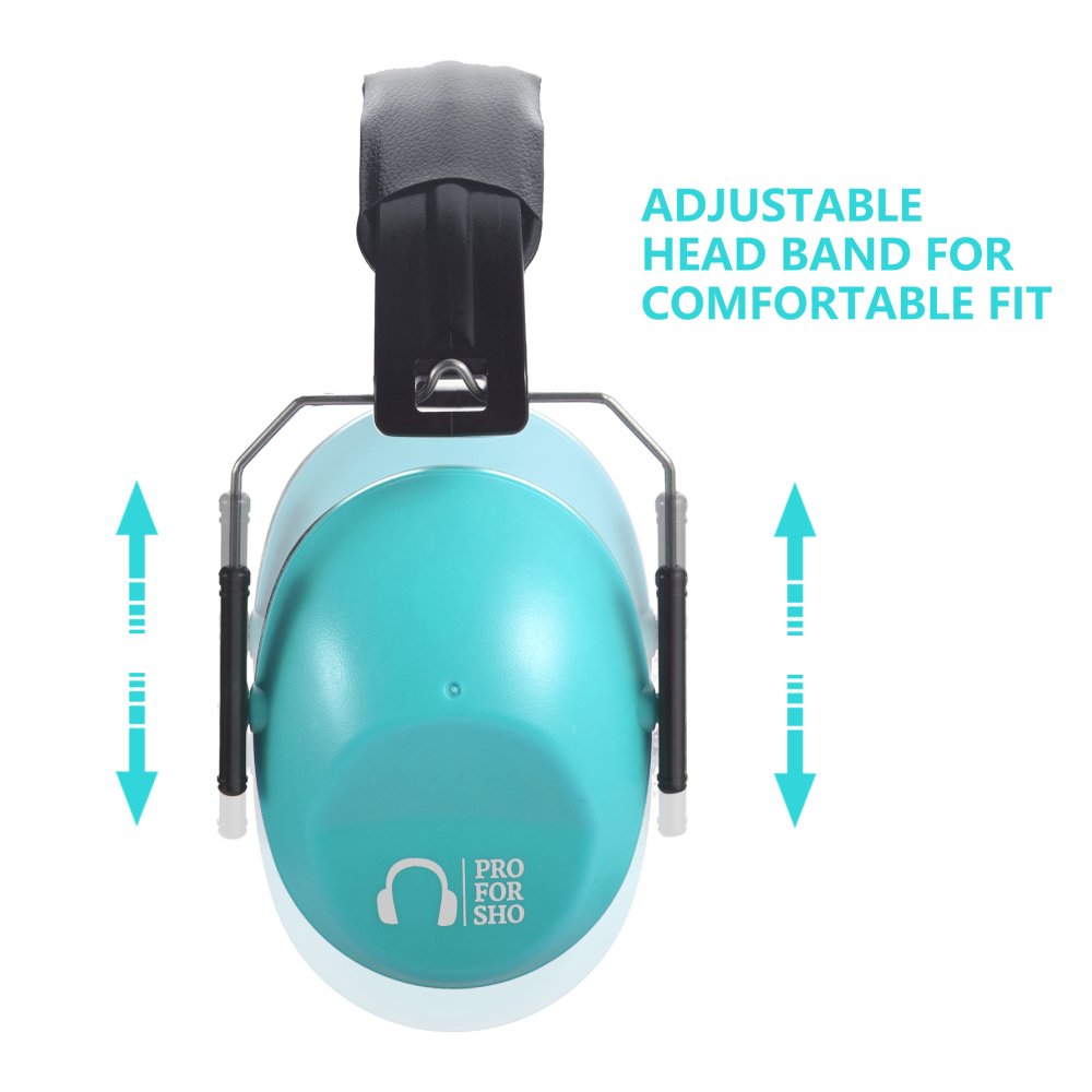 Pro For Sho 34dB Shooting Ear Protection - Special Designed Ear Muffs Lighter Weight & Maximum Hearing Protection - Standard Size, Teal