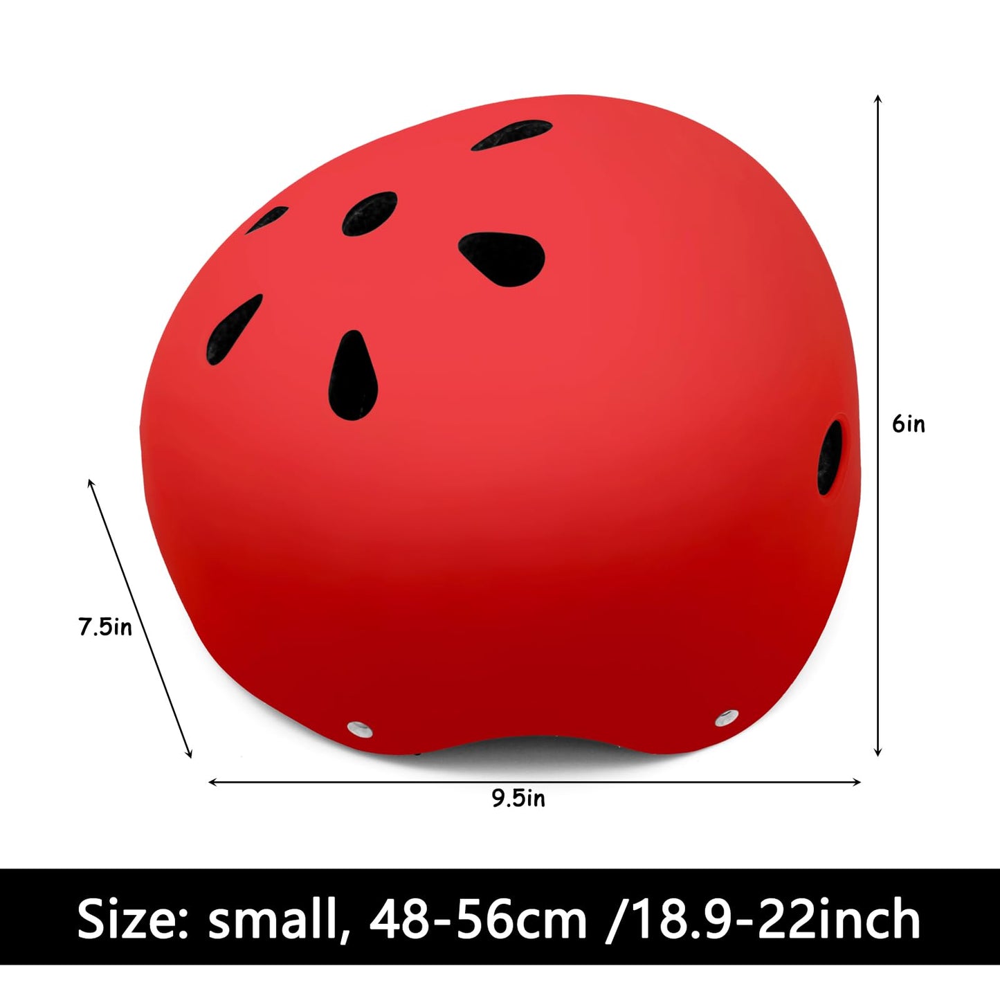 Kids Bike Helmet, Toddler Helmet for Kids Ages 3-5-8, Skateboard Helmet with Knee Elbow Wrist Pads for Boys Girls, Protective Gear Set for Skating Bicycling Roller(Red)