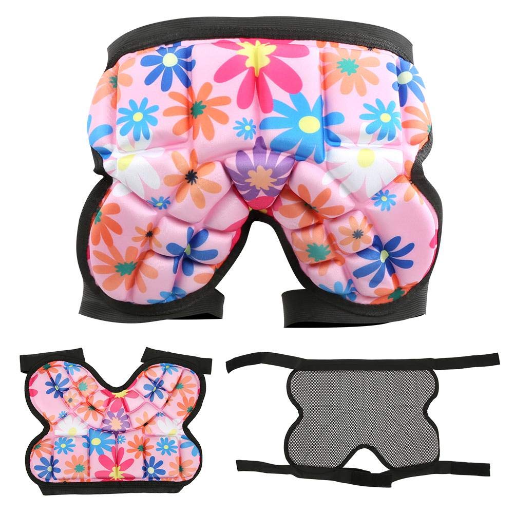 Kids Hip Pad Protector Snowboard Skating Hip Butt Pad for Children, Skating Cycling Outdoor Activities(Red)