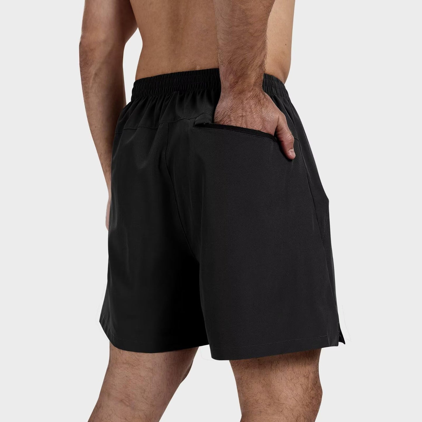 FIONECA 3 Pack Men's Athletic Running Shorts 5 Inch,Quick Dry Gym Workout Shorts with Zip Pockets