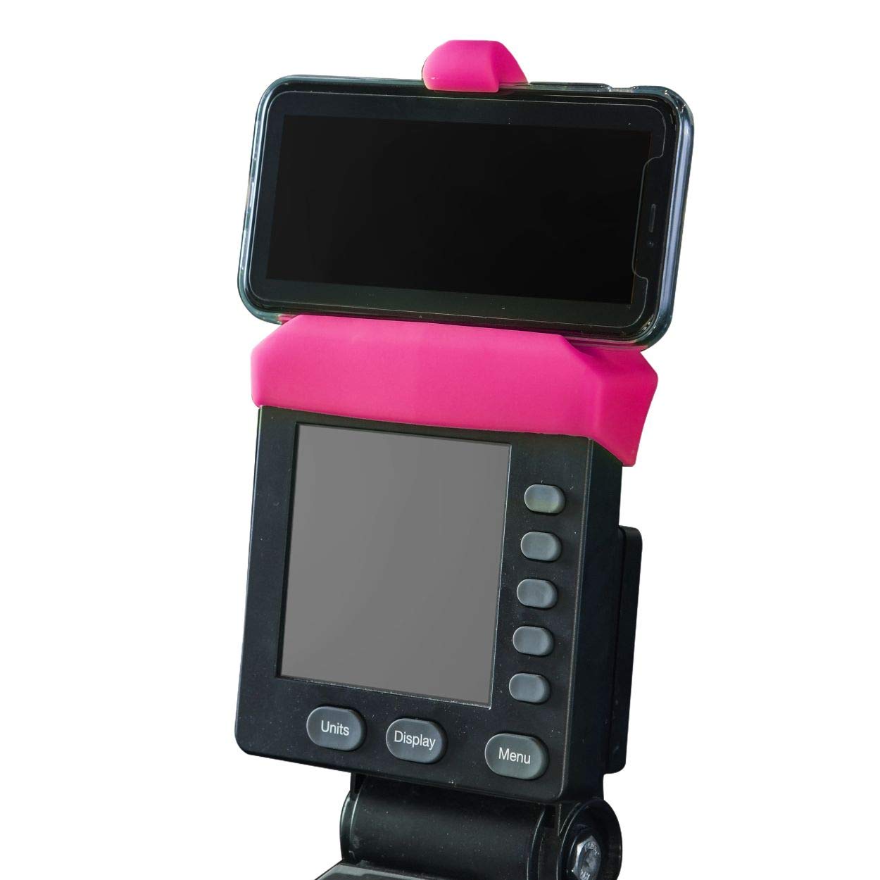 Vapor Fitness Phone Holder Made for PM5 Monitors of Concept 2 Rower, SkiErg and BikeErg - Silicone Smartphone Cradle Compatible with Concept 2 Rowing Machine. Ideal Rower Accessories