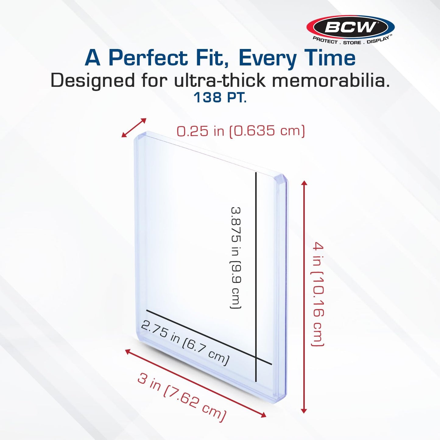 BCW Thick 138PT Card Top Load Holder (Pack of 10), 3 x 4