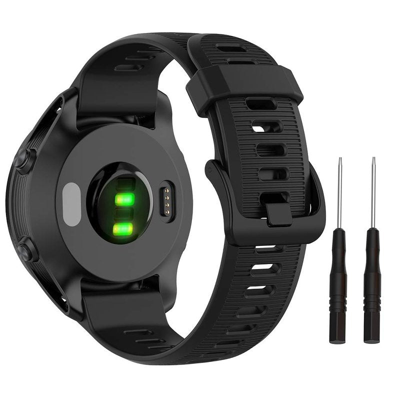ISABAKE Watch Band for Garmin Forerunner 935/945/955/965/745, 22mm Silicone Replacement Wristband for Fenix 5 Plus/Fenix 6 Pro/Approach S60