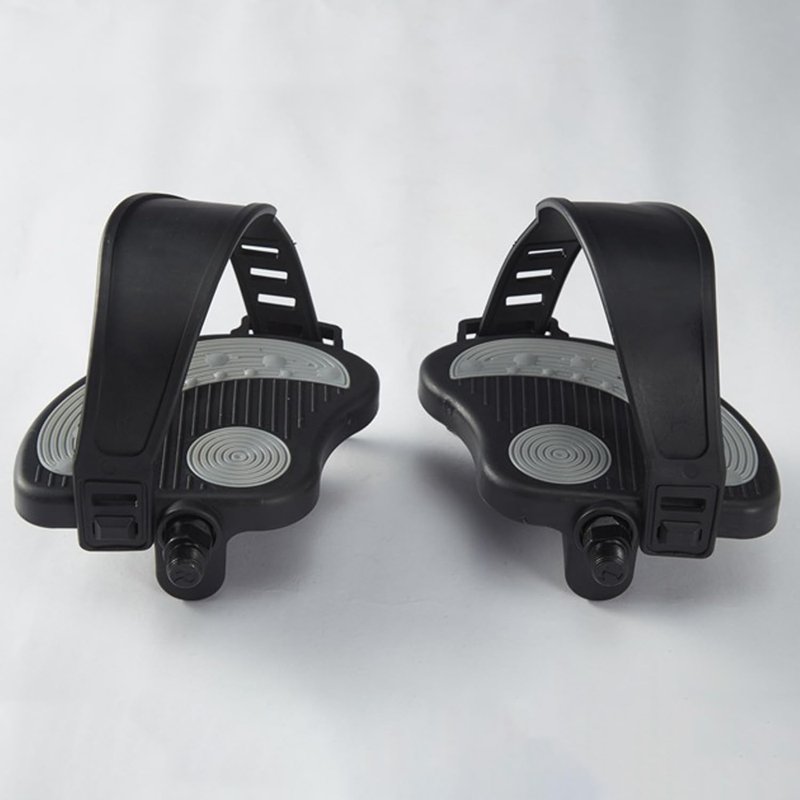 Reicyfang Exercise Bike Pedals with Straps, Stationary Recumbent Bike Pedals, 9/16" Thread for Spin Bike, Indoor Stationary Exercise Bike, Stationary Recumbent Bicycle Replacement Parts, Short Axis