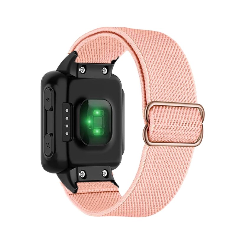 Compatible with Garmin Forerunner 35/30 Band, Nylon Elastic Solo Loop Women Men,Adjustable Replacement Watch Strap for Garmin Forerunner 35 Sport Watchband for SmartWatch (Nude)