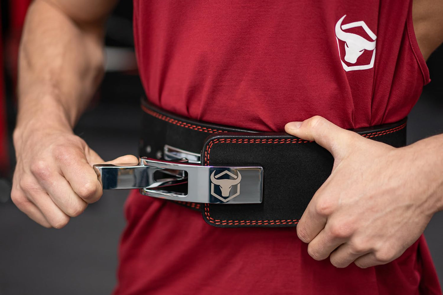 Powerlifting Lever Belt - 10mm or 13mm Weight Lifting Belt (USPA & IPL Approved) for Heavy Weightlifting - Lower Back Leather Support for Deadlifts and Squats (Large, 13mm - All Black)