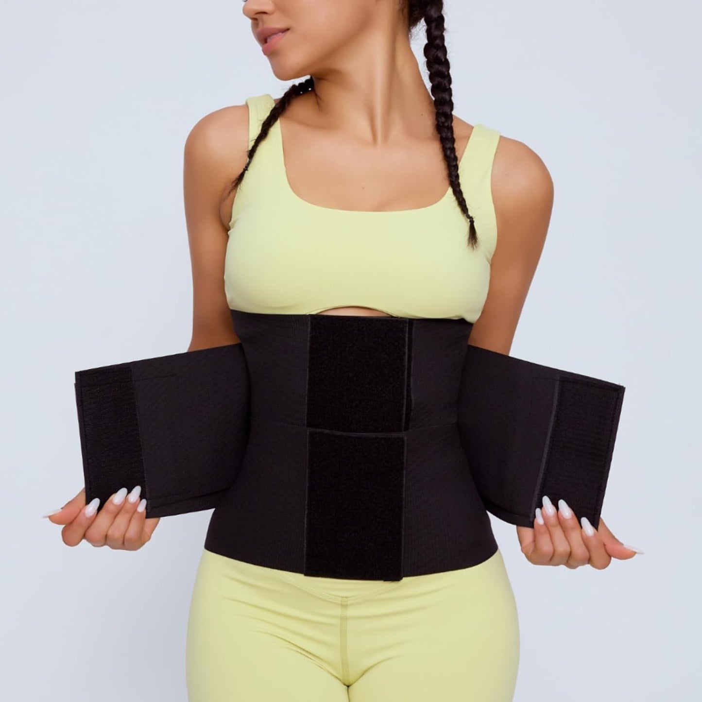 Hourglass Waist Trainer for Women - Adjustable Stomach Control Sweat Band | Tummy Trimmer for Workouts