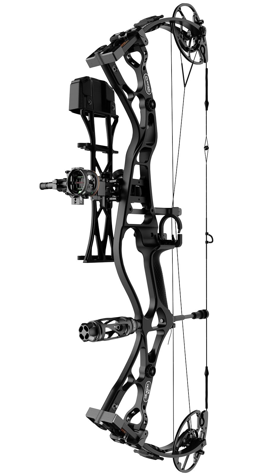 Sanlida 2024 Dragon 10 Flagship Top of The Line Hunting Compound Bow Kit for Adults and Advanced Archers, IBO Speed 340 FPS, Limited Life-time Warranty (Large Cam(30"-32"), Black, 60-70#)