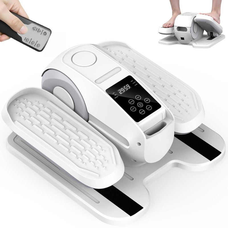 STYNGT Under Desk Elliptical Exercise Machine, Elliptical Leg Exerciser as Seen on TV, 12 Speeds Leg Exerciser While Sitting for Seniors, Electric Seated Foot Pedal Exerciser for Home Gift for Women