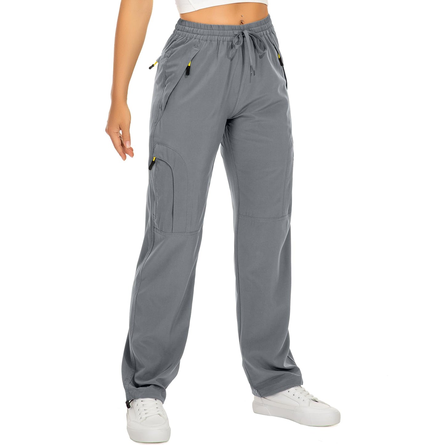 Toomett Women's Hiking Cargo Pants Quick Dry UPF50+ Outdoor Pants for Women Fishing Safari Travel Stretchy Pants with Pockets,6608,Grey,XL