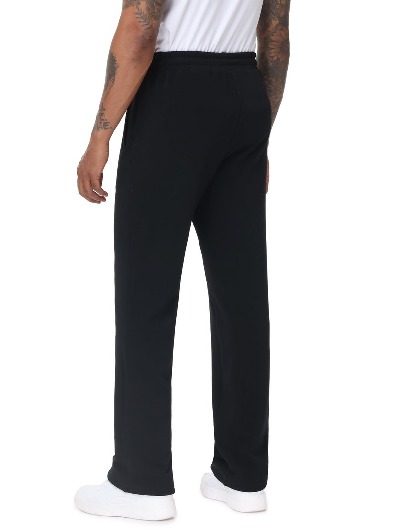 SEVEGO Tall Mens 34"/36"/38" Inseam Fleece Lined Winter Sweatpants Zipper Pocket Warm Extra Long Joggers Workout Pants,Black,L