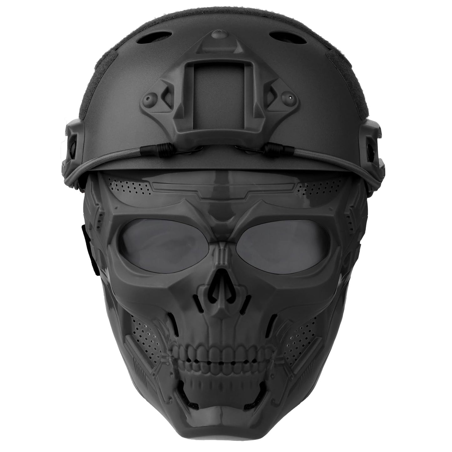 VPZENAR Airsoft Mask and Helmet,Black Tactical Helmet with NVG Mount,Airsoft Mask Full Face,Anti Fog Paintball Mask for Men,Airsoft Gear and Tactical Gear