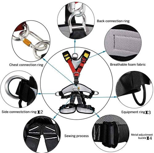 HeeJo Climbing, Safety Safe Seat Belt for Outdoor Tree Climbing, Outward Band Expanding Training Large Size,Climbing Gear