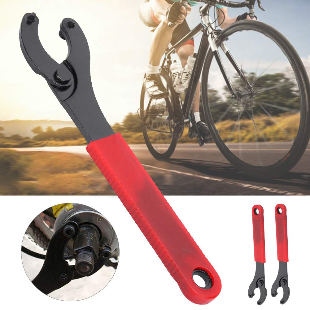 Kuuleyn 2Pcs Bottom Bracket Tool,Bicycle Center Shaft Removal Tool, Eight Character Wrench Mountain Bike Bottom Bracket Tool Flywheel Locking Ring for Biking Cycling