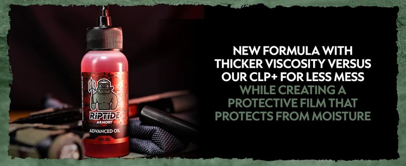 Riptide Armory Advanced Gun Oil - Long-Lasting Graphene Lubrication - Protects Against Buildup | 2oz