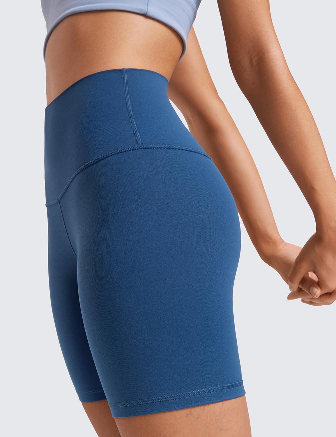 CRZ YOGA Butterluxe Biker Shorts 6" French Navy X-Small