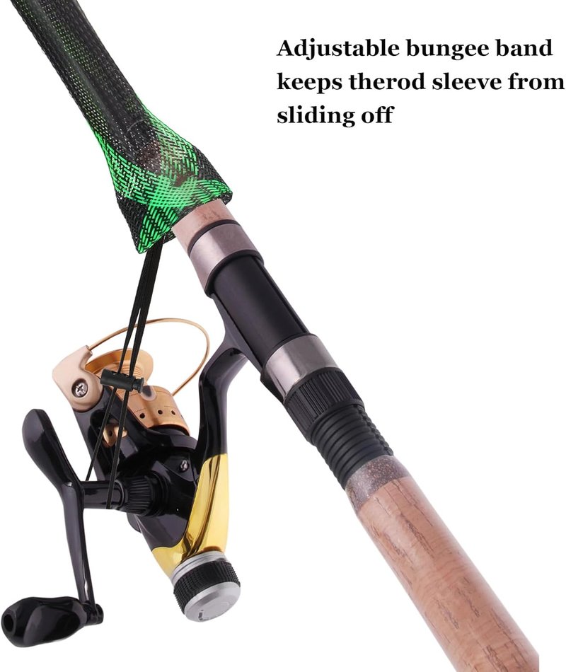 Fishing Rod Sleeves - Durable Protective Covers for Fishing Poles | Includes Lanyard for Fly, Casting & Sea Rods