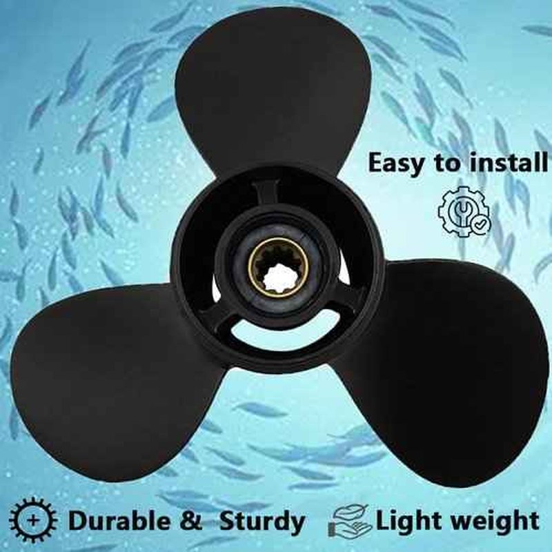 AQUAMAN Boat Propeller 9.25x12.5 for Mercury Mariner Outboard Motor 25-30HP 10 Spline