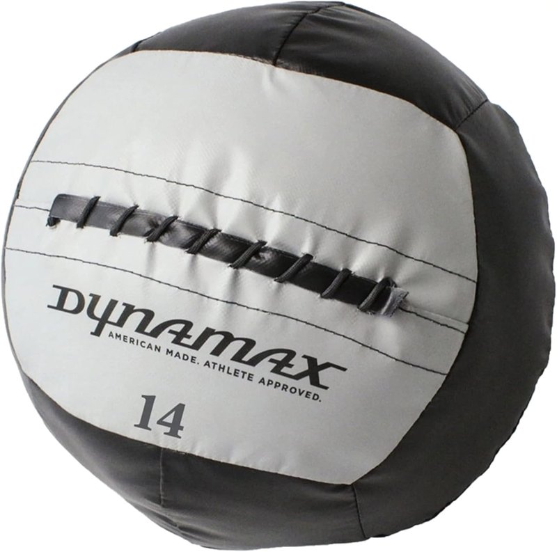 Dynamax Medicine Ball - 14 lb Stout II for Strength Training | Black/Gray Color