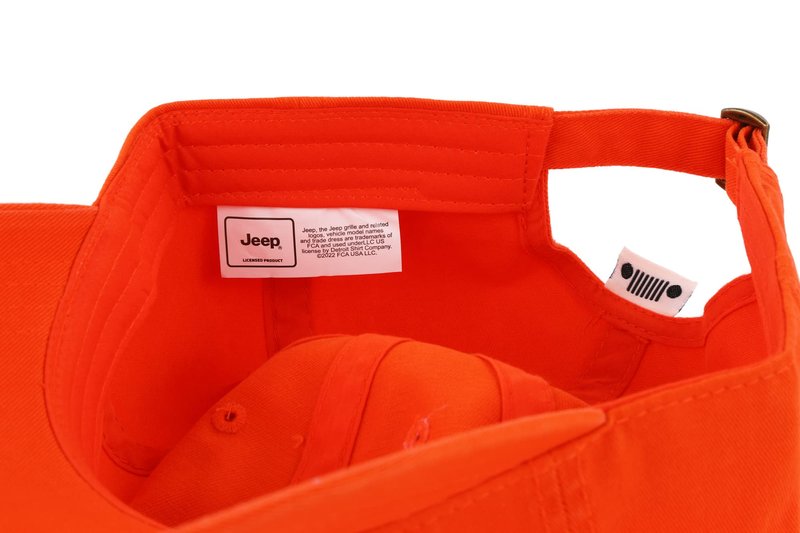 Jeep Gear Logo Heavy Twill Hat - Available in 5 Colors Licensed Authentic (Orange)