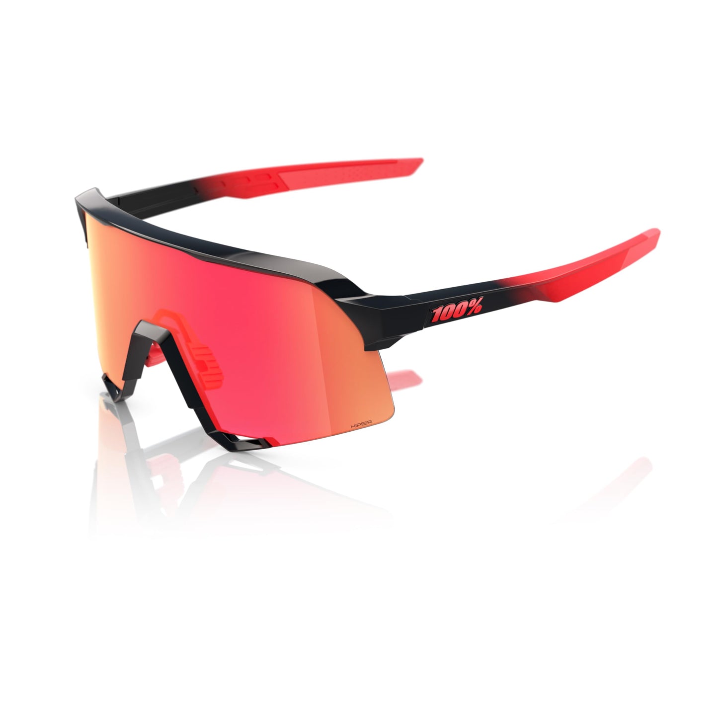 100% S3 - Sports Sunglasses for Women & Men - Impact Resistant Cycling and Riding Sunglasses - Biking Sunglasses UV Support - Elly 24 LE, HiPER Red Mirror Lens