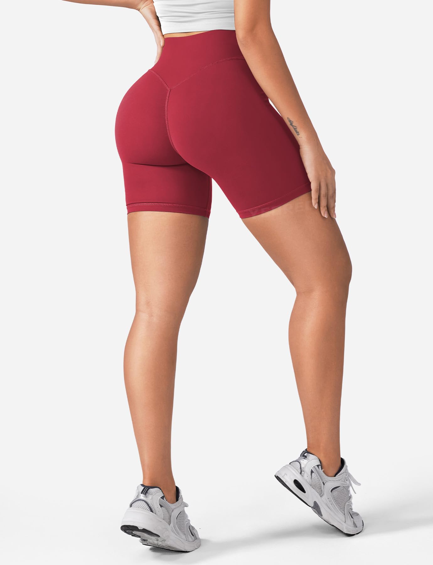 YEOREO Women's Biker Shorts 3.6" / 4.5" / 6" Workout Gym Shorts High Waist Tummy Control Hidden Scrunch Running Yoga