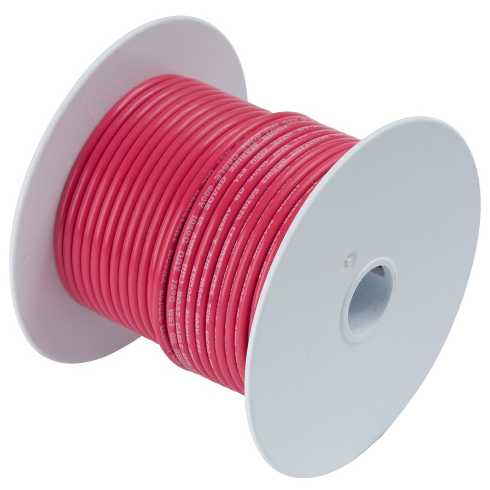 ANCOR Marine Grade 106802 Electrical Primary Tinned Copper Boat Wiring (12-Gauge, Red, 25-Feet)