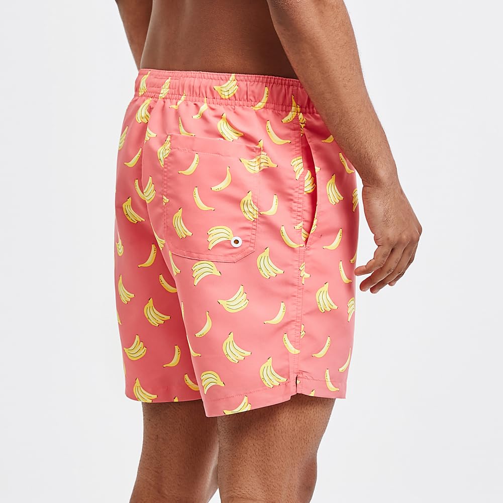 maamgic Mens Swim Trunks Quick Dry Swim Shorts with Mesh Lining Funny Swimwear Bathing Suits 7inch Banana X-Large