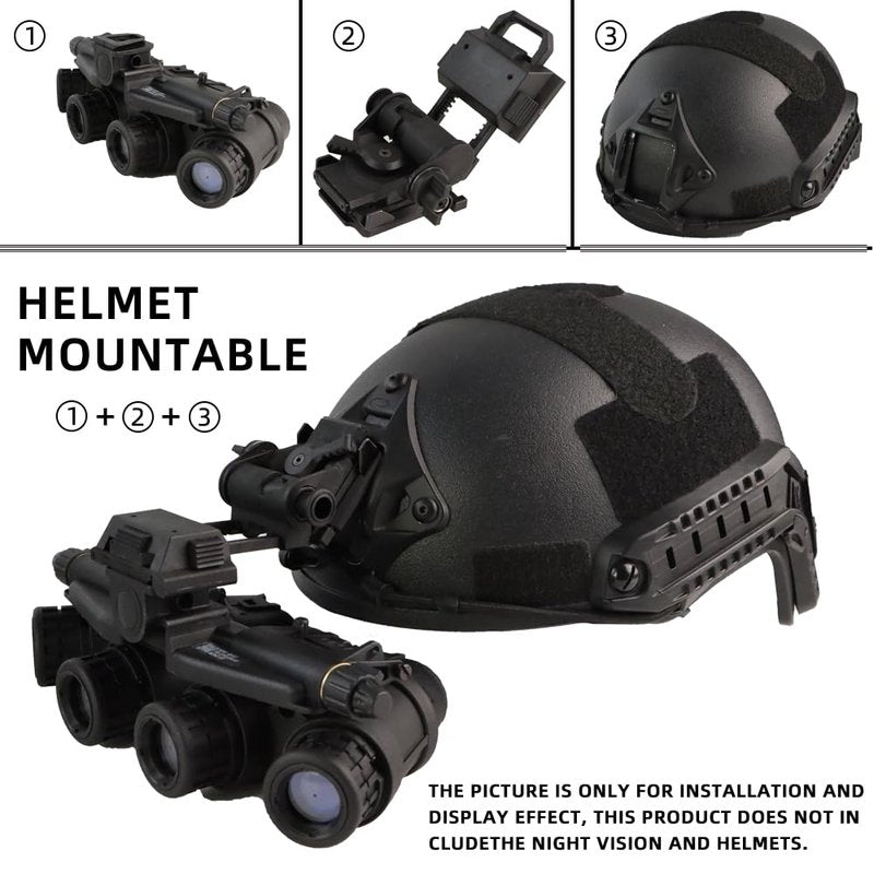 JOAXOR Tactical Helmet Night Vision Goggles Mount L4G24 NVG Mount for PVS 15/18 GPNVG18 (Black)