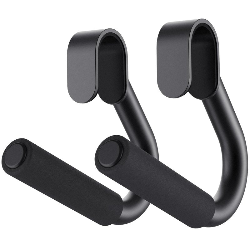 SELEWARE Multifunctional Grip Gym Handles Robust Steel Tubing Netural Grip Pullup Handle Attachments For Pull-up Bars Barbells Resistance Bands Workout Handles Covered w/Comfy Foam 1 Pair