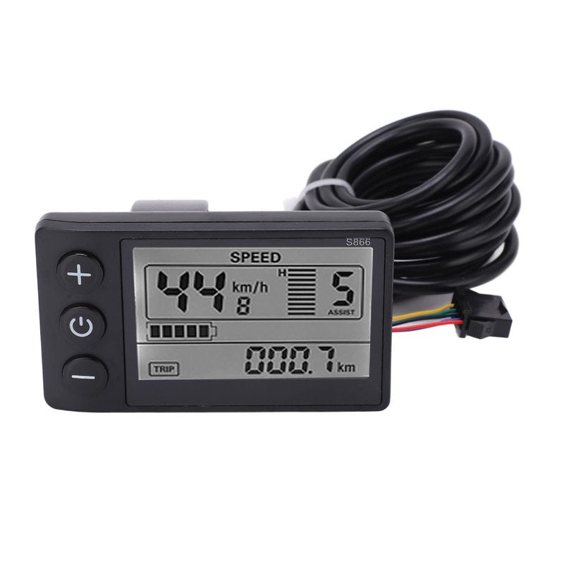 Estink Electric Brushless Controller Kit, 36/48V 500/750W with LCD 866 Display Meter, 22A9 Tube, for Electric Scooter, Fits 22.2mm Handlebars