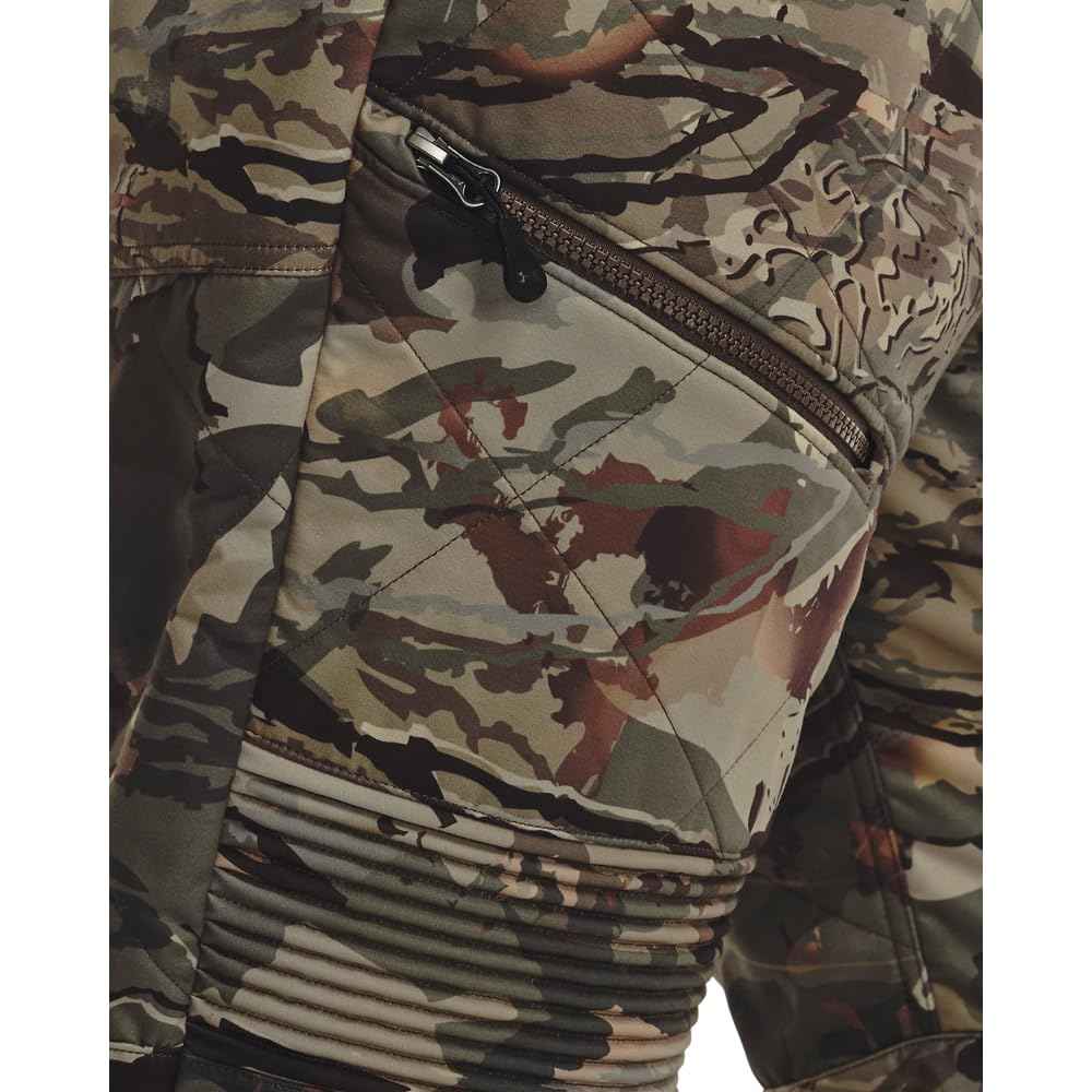 Under Armour Mens Brow Tine ColdGear Infrared Pants, Ua Forest 2.0 Camo (988)/Black, Small