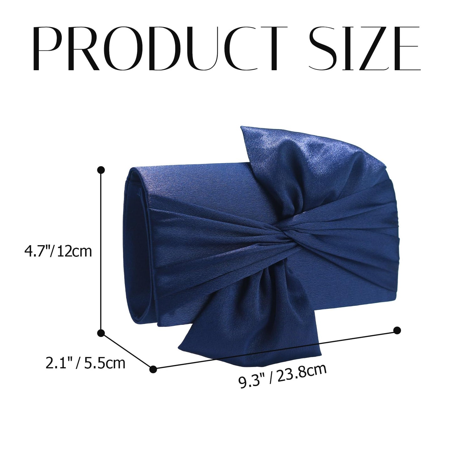 Nefokfdus Satin Evening Bag Bow Flap Clutch Purse for Women,Elegant Clutch Handbag for Formal/Party/Prom/Wedding