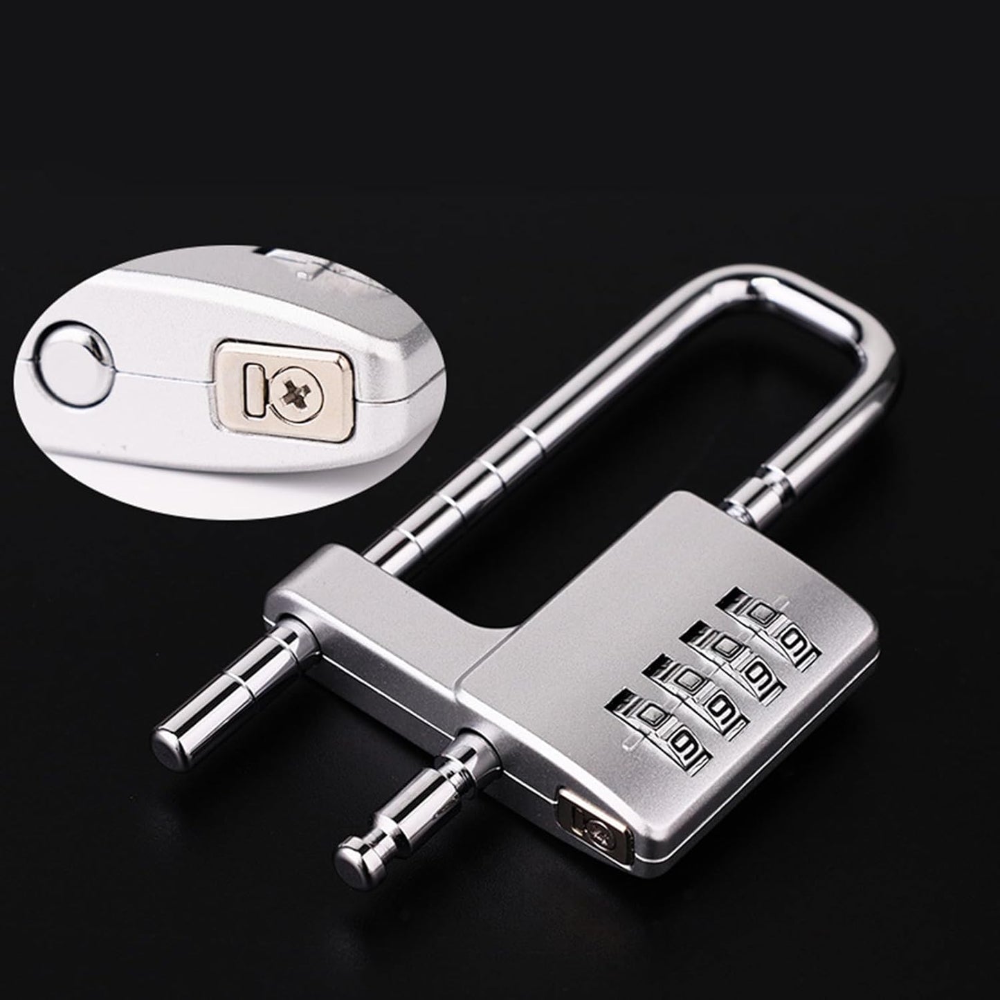Adjustable Combination Lock - Long Shackles Security Padlock for Gym, School & Fence Use | Durable & Multifunctional