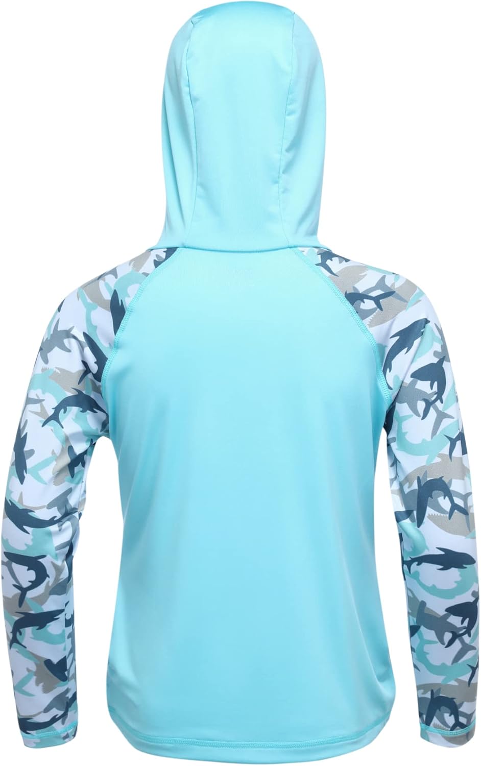 Boys Rash Guard Swim Hoodie - UPF 50+ UV Sun Protection Long Sleeve Fishing Shirt | Kids Youth SPF Water Shirt