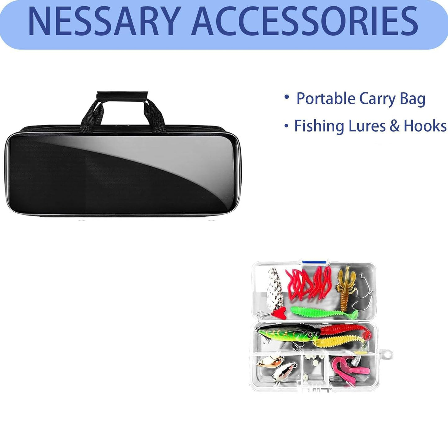 Luyianxi Fishing Rod and Reel Combo - 6.9FT Collapsible Fishing Kits, Carbon Fiber Fishing Pole Spinning Reel Lures Set with Carrier Bag, Fishing Gear for Adults Travel Saltwater Freshwater