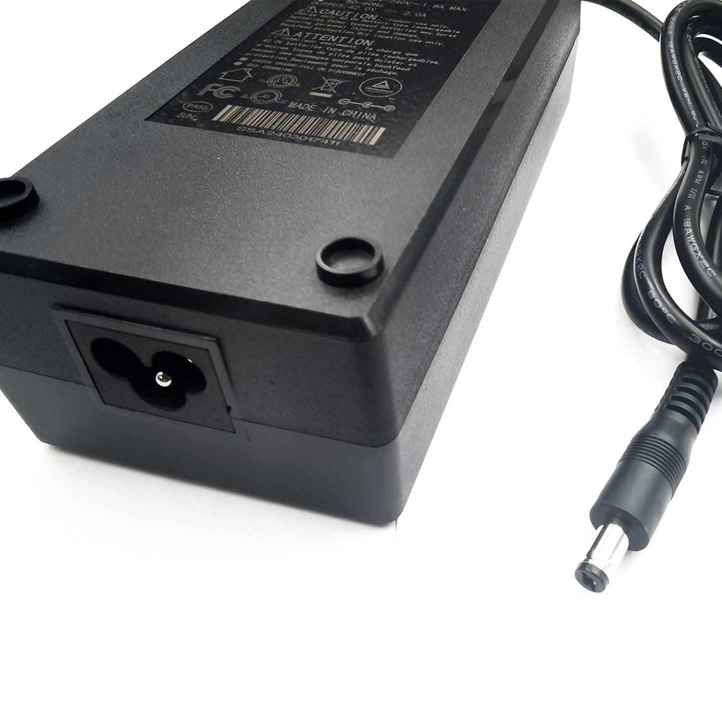 SANS 36V Lithium Battery Charger Output 42V 2A for Electric Bike Scooter Wheel Batteries (DC2.1 Connector(5.5X2.1 mm))