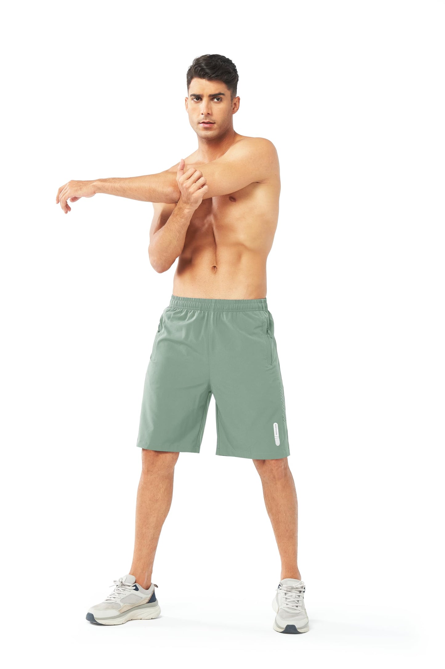 NORTHYARD Men's Athletic Running Shorts Gym Workout 7"/9"/5" Quick Dry Lightweight Sports Basketball Tennis 3 Zipper Pockets LODENFROST-9inch XL