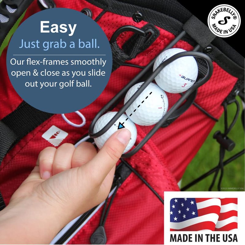 SnakeBelly Golf Ball Holder with Quick-Draw Release (3-Ball, Aluminum, 1)