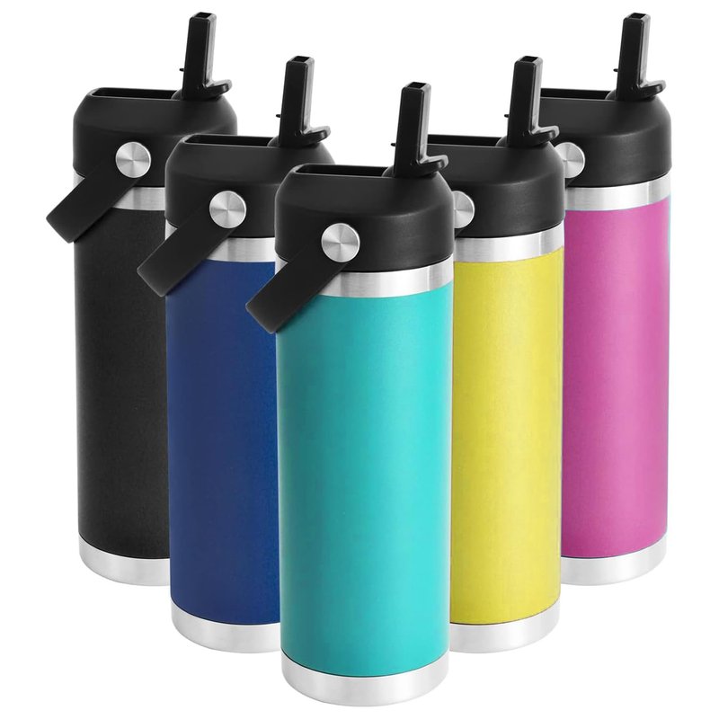Straw lid for Yeti Rambler Water Bottle 18 26 36 64 oz, Replacement Cap Straw Cap for YETI Rambler Jr 12oz, 18 oz, 26 oz 36 oz 64 oz, Lid with Straw and Brush and Flexible Handle ﻿Black Alpine Yellow