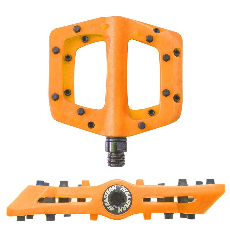 Eastern Bikes Nylon Linx Flat Platform MTB Bicycle Pedals (Orange)